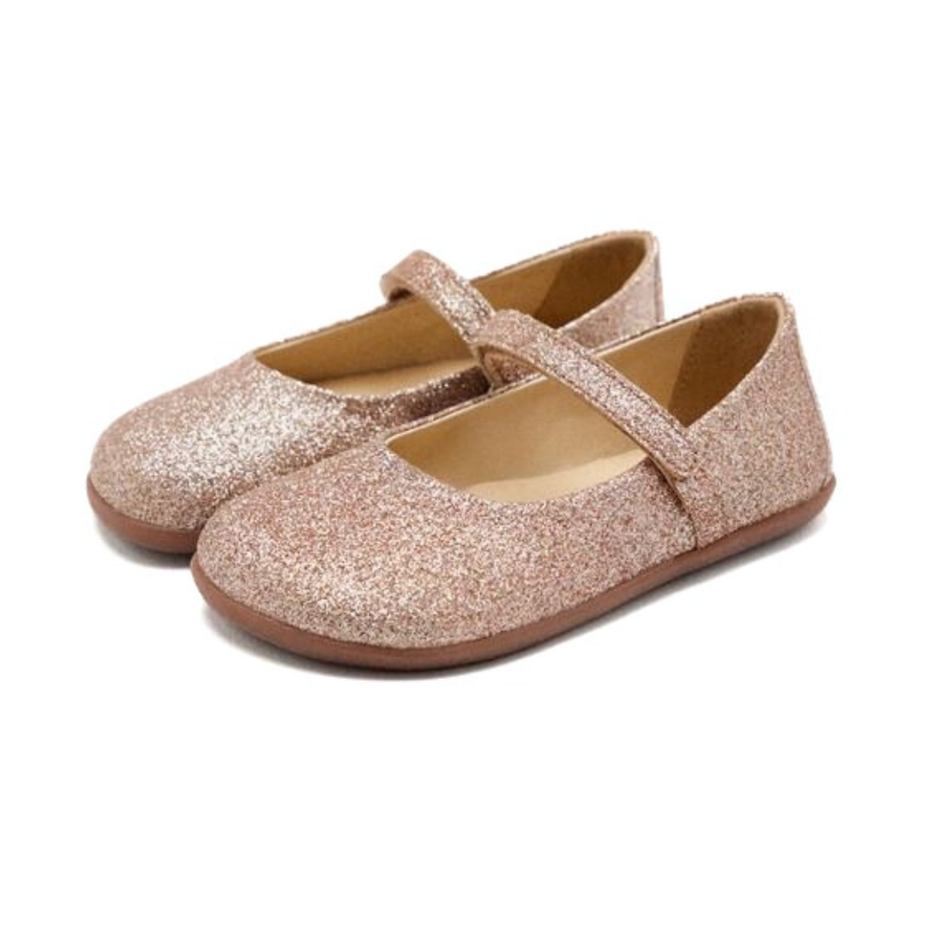 BAILARINAS INFANTILES BAREFOOT DE CUERO BRILLANTE