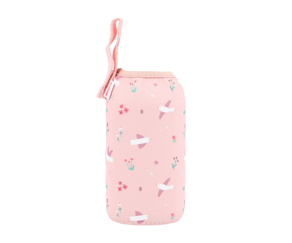 BOTELLA INFANTIL DE ACERO INOXIDABLE CON FUNDA DE NEOPRENO BLOSSOM BIRDS 500 ML