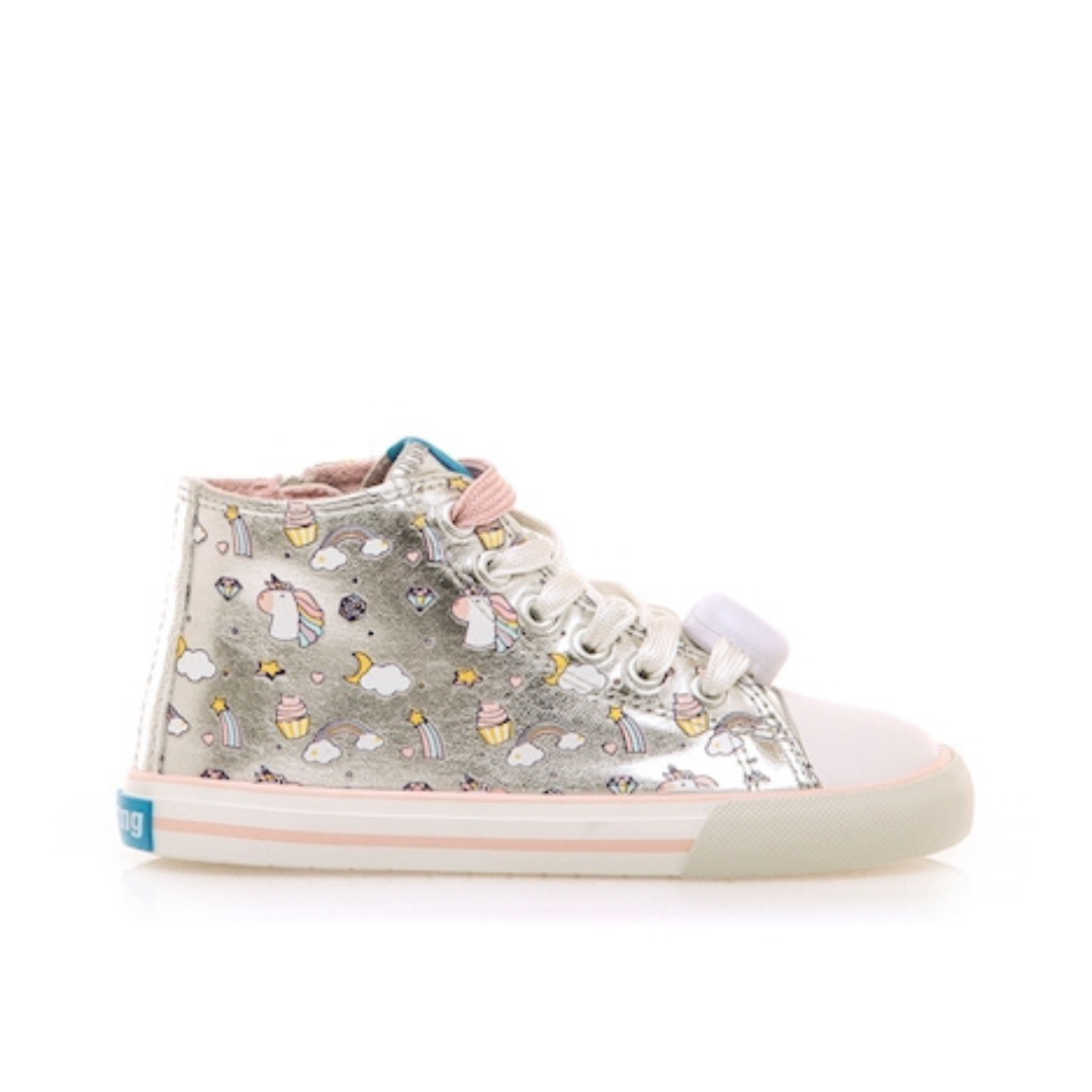ZAPATILLAS INFANTILES BAREFOOT GLIST UNICORNIO CON LUCES - MUSTANG