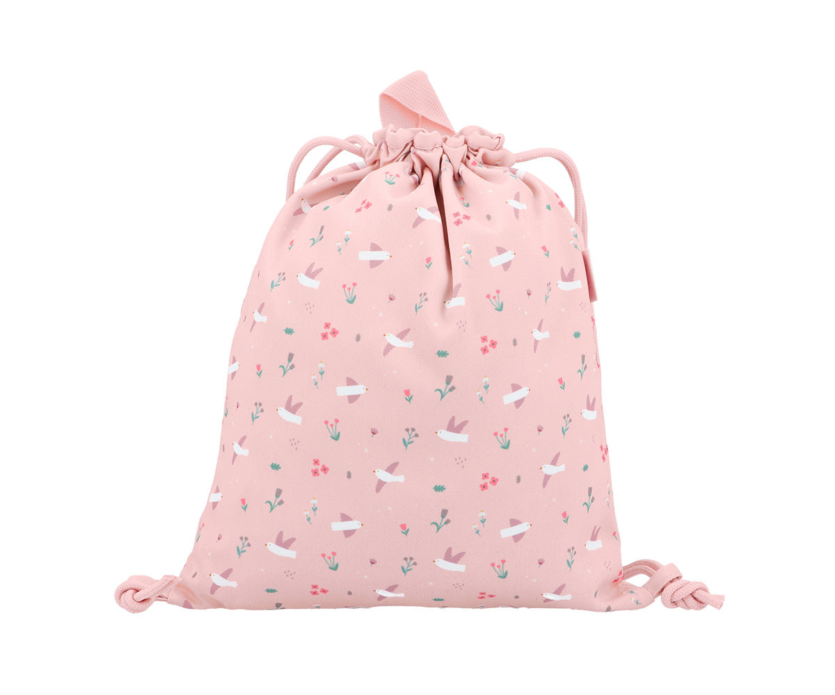 MOCHILA SACO TELA BLOSSOM BIRDS