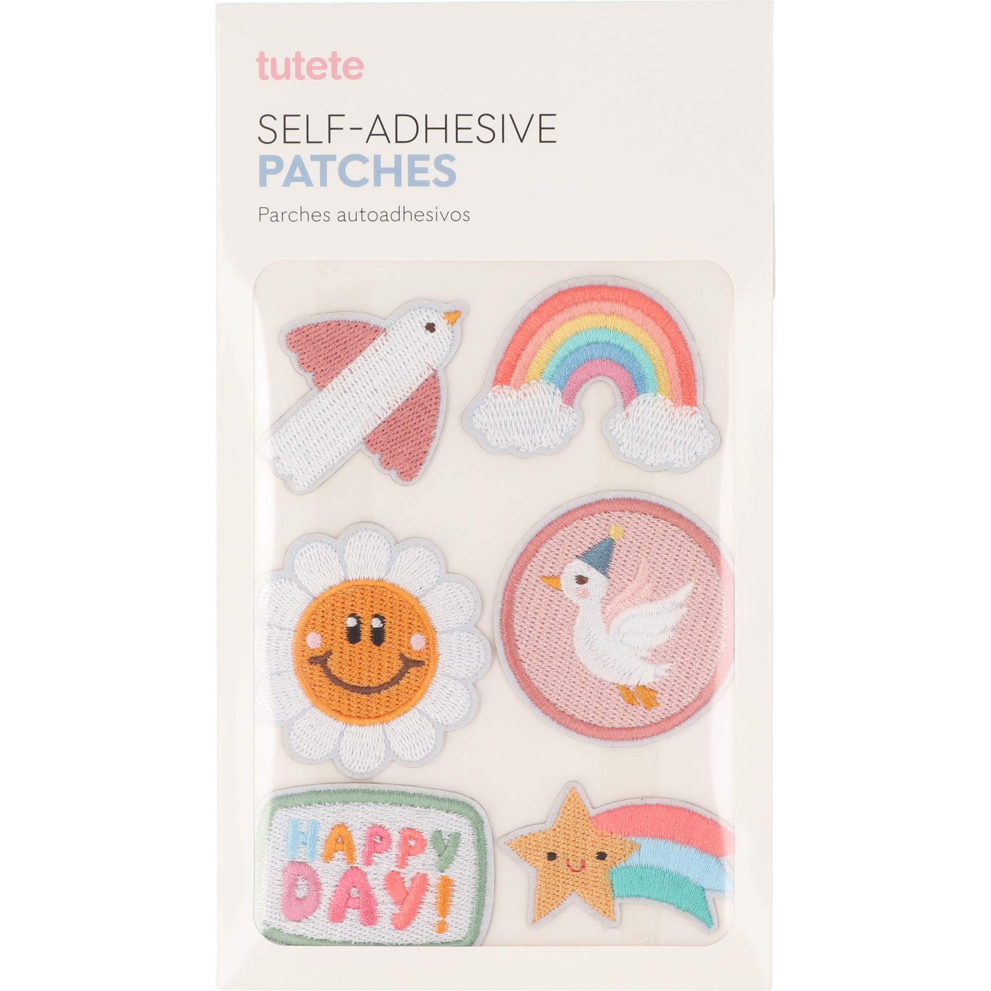 SET DE PARCHES TEXTILES AUTOADHESIVOS HAPPY DAY TUTETE