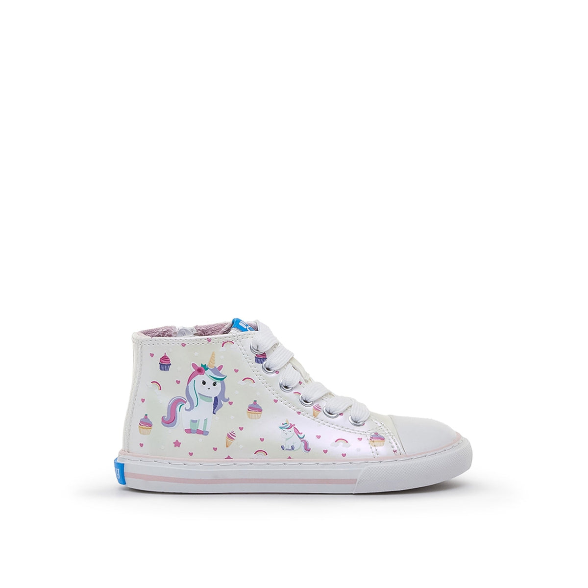 Zapatillas MTNG Free blanco para niña, vista lateral