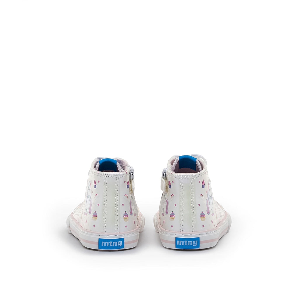 Zapatillas MTNG Free blanco para niña, vista trasera