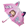 paraguas infantil gabby's dollhouse rosa