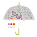 Paraguas para pintar flores y mariposas Esschert Design KG277, mango verde